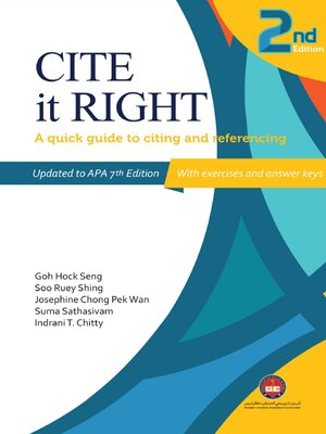 cover image of Cite it Right